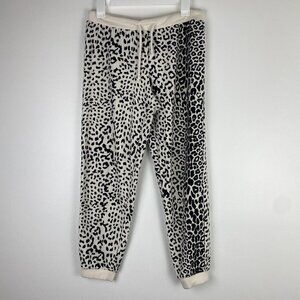 Chaser Women's Animal Print Jogger Pants Size L Loungewear Leopard Print Novelty